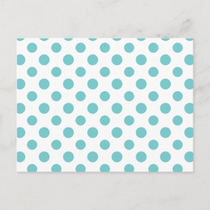 Carte Postale Motif Pois turquoise