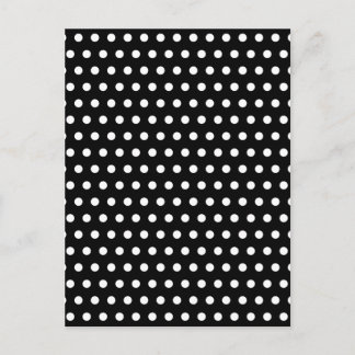 Carte Postale Motif Polka noir et blanc. Spotty.