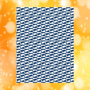 Carte Postale Motif Pop Art Connecticut Bleu Blanc