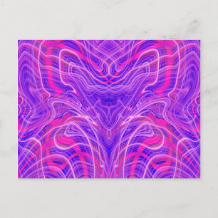 Carte Postale Motif psychédélique violet