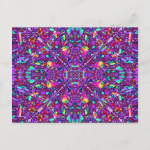 Carte Postale Motif Purple Mandala Hippie
