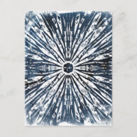 Motif radial Indigo Ink