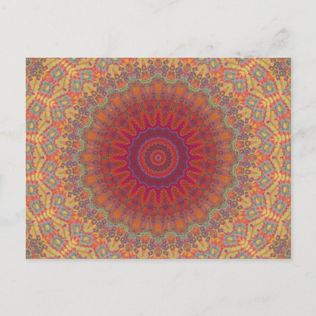 Carte Postale Motif radial psychédélique : (Devant)