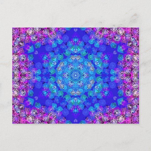 Carte Postale Motif radial psychédélique : (Devant)