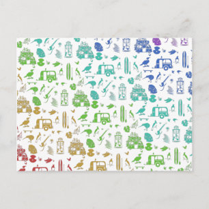 Carte Postale Motif Rainbow Nouvelle-Zélande