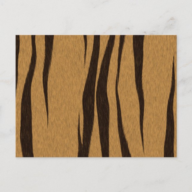Carte Postale Motif Rayures de Tigre (Devant)