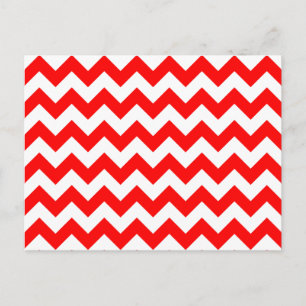 Carte Postale Motif Red Chevron personnalisable