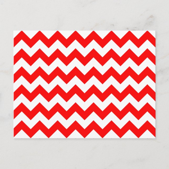 Carte Postale Motif Red Chevron personnalisable (Devant)