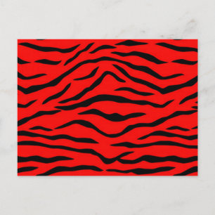 Carte Postale Motif Red Tiger