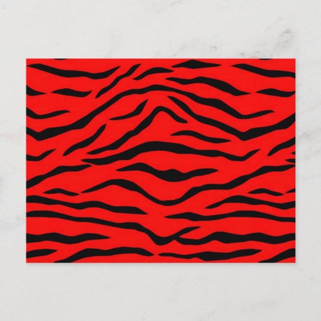 Carte Postale Motif Red Tiger (Devant)