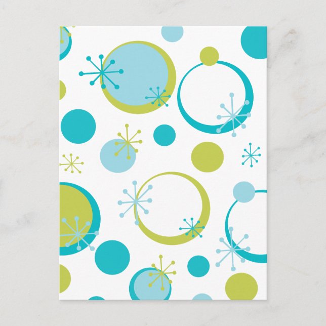 Carte Postale Motif rétro amusant (Devant)