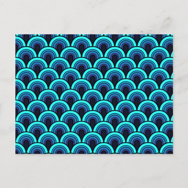 Carte postale motif rétro sans couture (Devant)