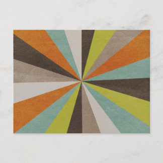 Carte Postale Motif Retro Starburst