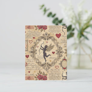 Carte Postale Motif romantique de vintage Cupid (9)