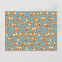 Motif sans couture de renard et de papillon