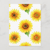 Motif sans couture de tournesol aquarelle lumineux