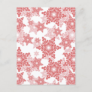 Carte Postale Motif sans couture rouge et blanc