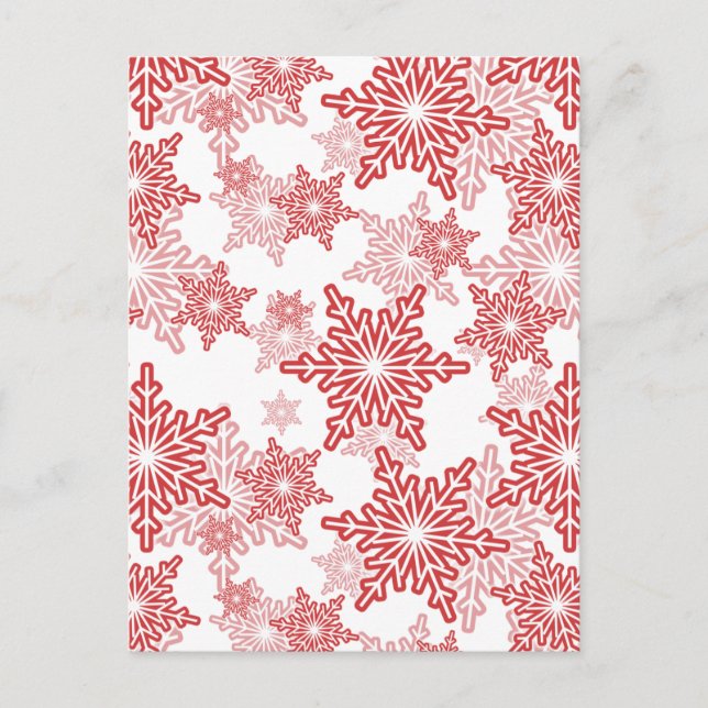 Carte Postale Motif sans couture rouge et blanc (Devant)