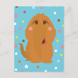 Carte Postale Motif Snuffleupagus Blue Stars & Dots