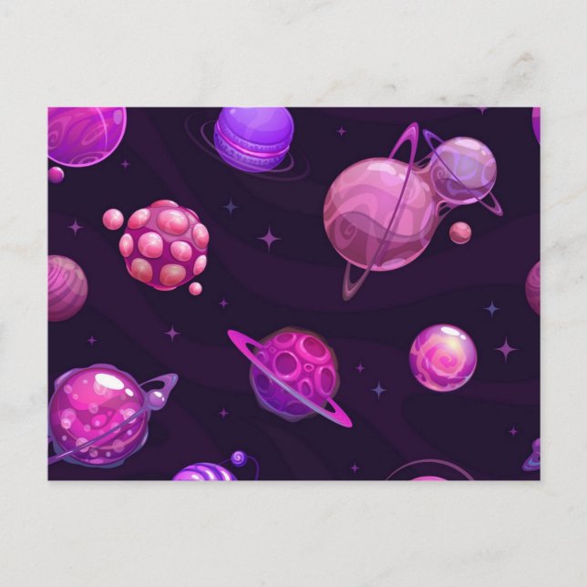 Carte Postale Motif spatial (Devant)