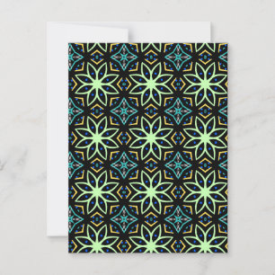 Carte Postale Motif symétrique floral sans joint