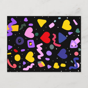 Carte Postale Motif tendance années 80