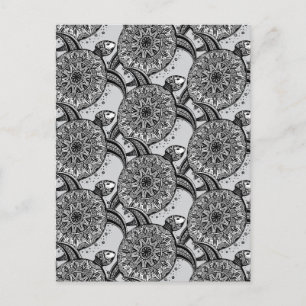 Carte Postale Motif Tortue de Style