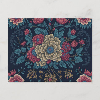 Carte Postale Motif traditionnel mexicain de broderie