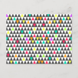 Carte Postale Motif triangle géométrique rétro tendance