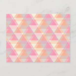 Carte Postale Motif triangle rose moderne