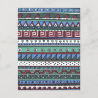 Motif tribal bleu