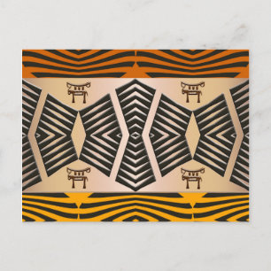 Carte Postale motif tribal d'afrique ethnique