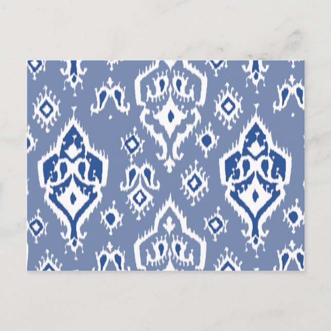 Carte Postale Motif tribal de diamant d'Ikat (Devant)