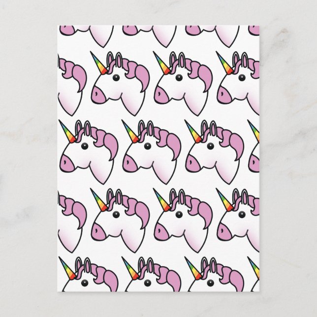 Carte Postale Motif Unicorn mignon (Devant)