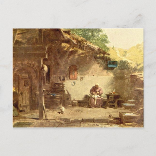 Carte Postale Motif vintage - Hermit - Spitzweg (Devant)