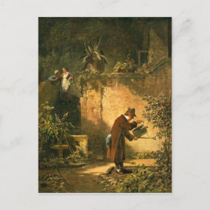 Carte Postale Motif vintage - Louveur de fleurs - Spitzweg