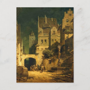 Carte Postale Motif vintage - Serenade au clair de lune