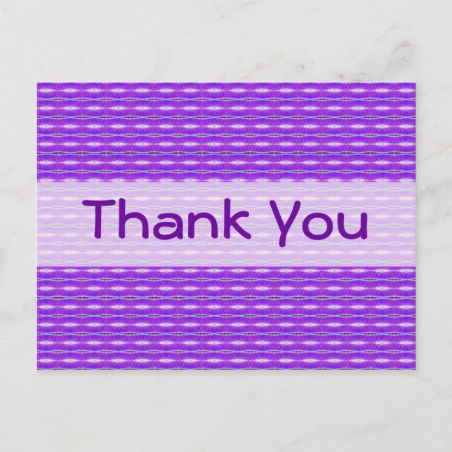 Carte Postale motif violet Merci (Devant)