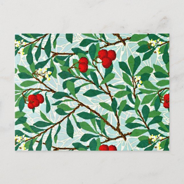 Carte Postale motif William Morris, Arbatus, (Devant)