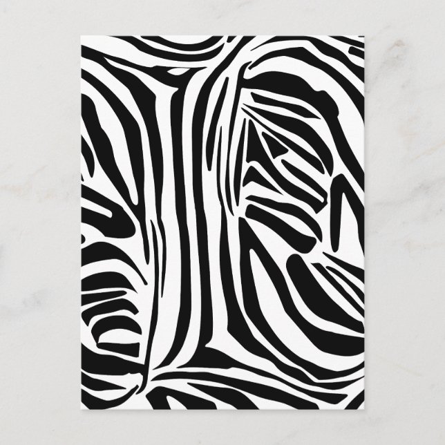 Carte Postale Motif zèbre (Devant)