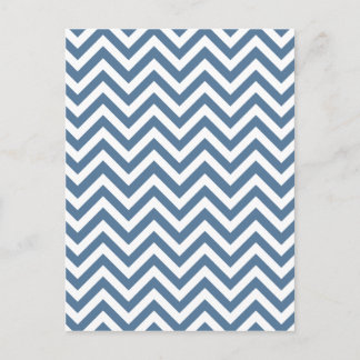 Carte Postale Motif Zigzag bleu et blanc