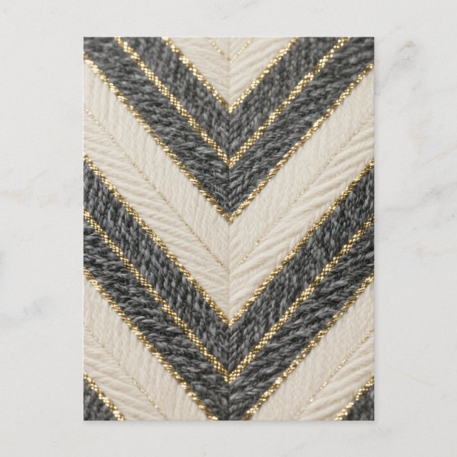 Carte Postale Motif Zigzag Chevron Glamour (Devant)