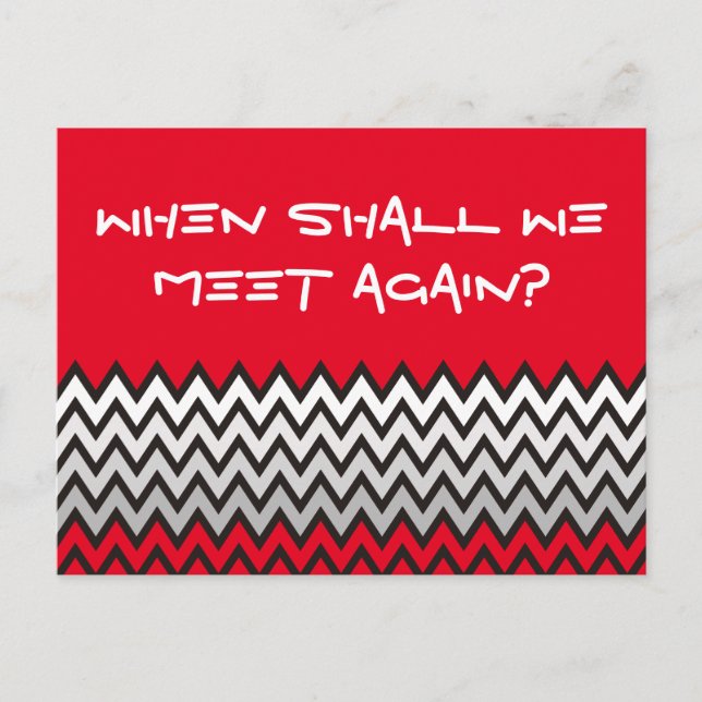 Carte Postale Motif ZIGZAG - noir blanc gris + votre idée (Devant)