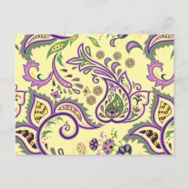 Carte Postale Motifs floraux décoratifs (Devant)