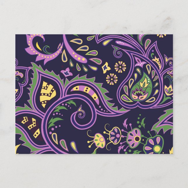 Carte Postale Motifs floraux décoratifs (Devant)