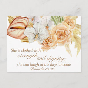 Carte postale motivante du verset biblique Proverb