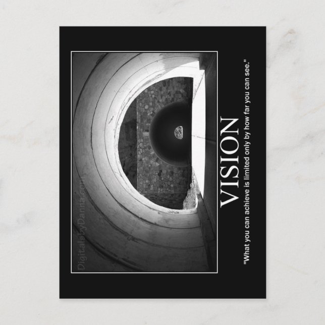 Carte postale motivante - VISION (Devant)