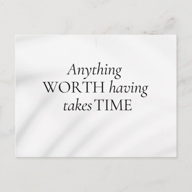 Carte Postale Motivation Abstraite Citation élégante tons doux A (Devant)