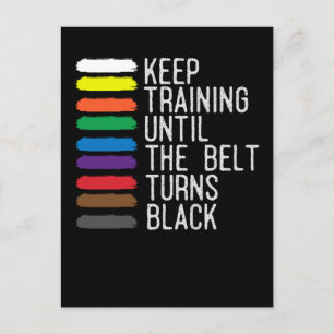 Carte Postale Motivation de la ceinture noire Taekwondo Jiu Jits