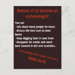 Carte Postale Motivation du diable archéologue